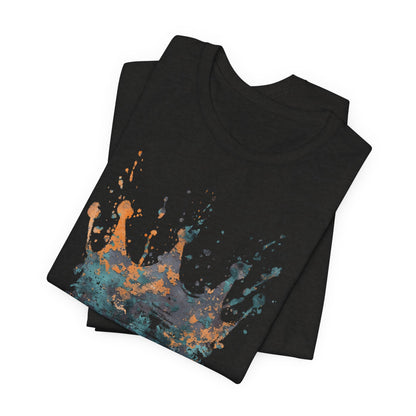 Weathered Kingdom T-Shirt — Watercolor Drip King Crown Graphic Tee