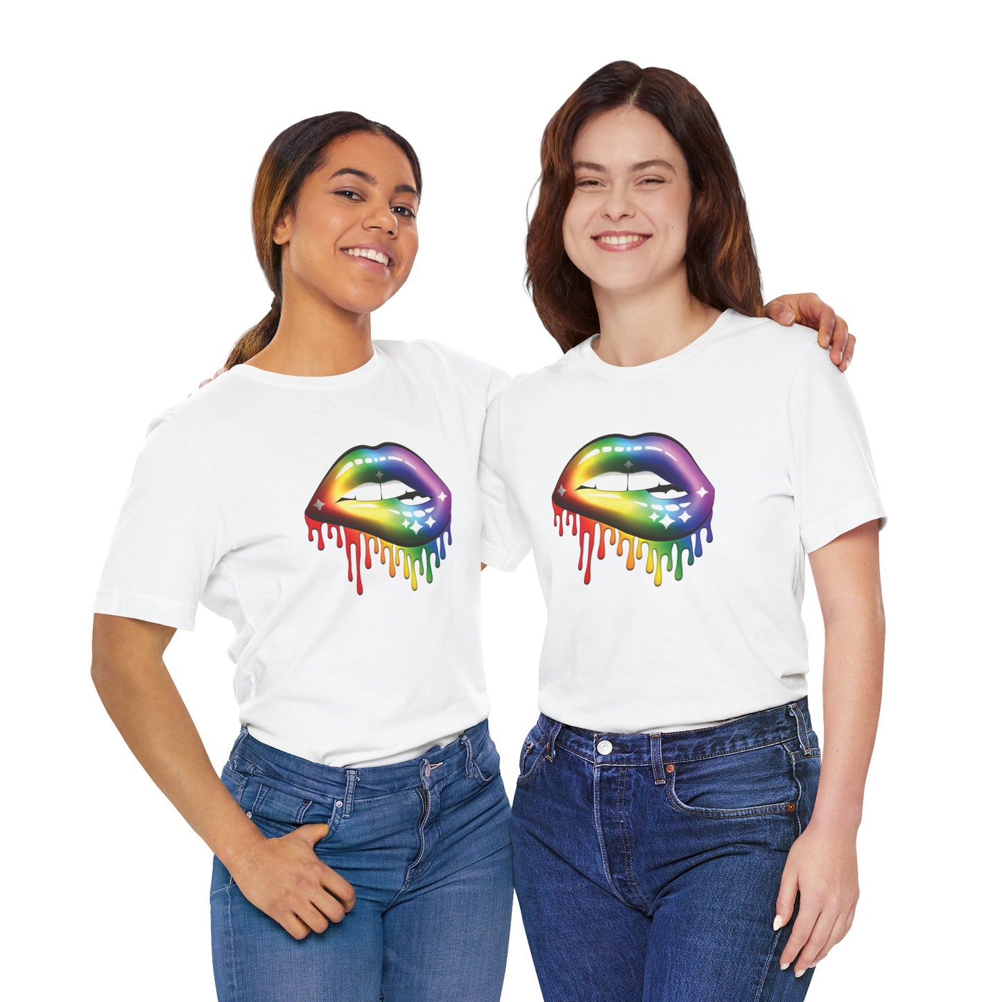 Rainbow Drip Lips T-Shirt — Pride Graphic Tee