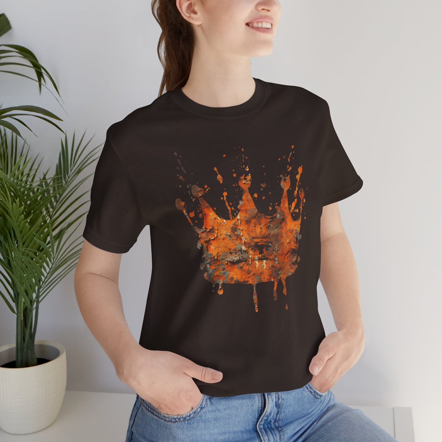 Weathered Kingdom T-Shirt — Watercolor Drip King Crown Graphic Tee
