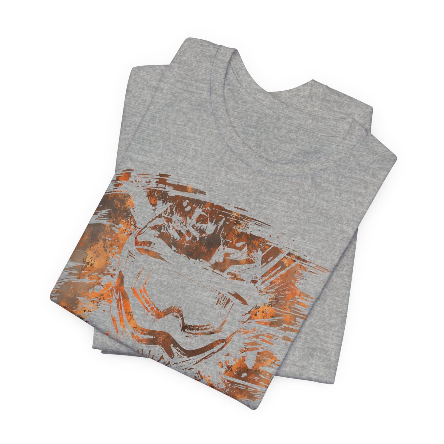 Motorcross Helmet T-Shirt — Distressed Brushstroke Animal Graphic Tee