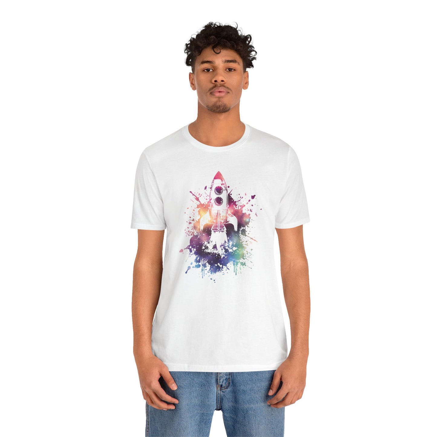 Rocket Ship T-Shirt — Colorful Space Launch Graphic Tee