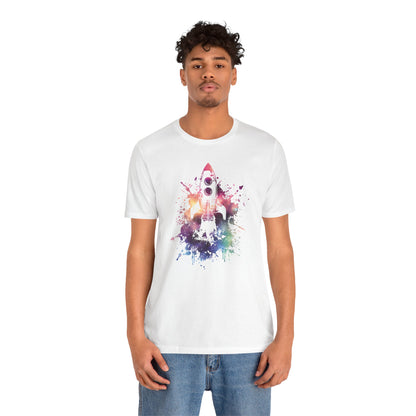 Rocket Ship T-Shirt — Colorful Space Launch Graphic Tee