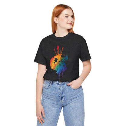 Watercolor Paint Palette T-Shirt — Rainbow Artist Tee