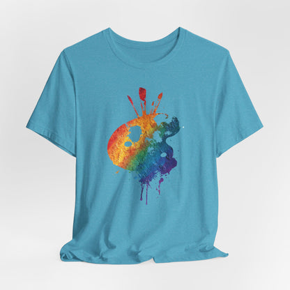 Watercolor Paint Palette T-Shirt — Rainbow Artist Tee