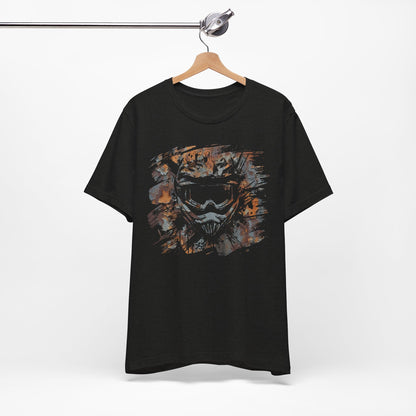 Motorcross Helmet T-Shirt — Distressed Brushstroke Animal Graphic Tee