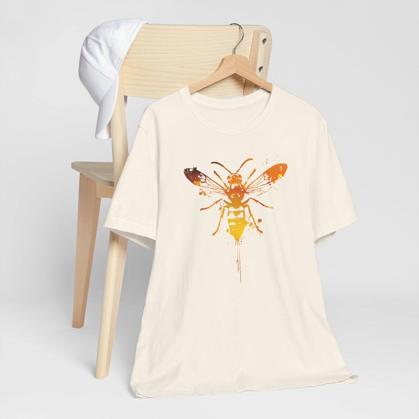 Sting Like a Bee Graphic Tee — Orange Watercolor Bee Shirt