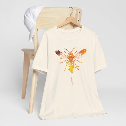 Sting Like a Bee Graphic Tee — Orange Watercolor Bee Shirt