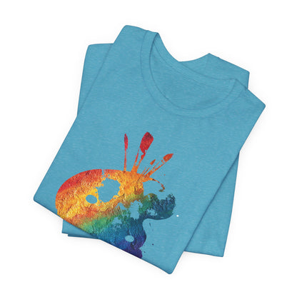 Watercolor Paint Palette T-Shirt — Rainbow Artist Tee