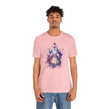 Rocket Ship T-Shirt — Colorful Space Launch Graphic Tee