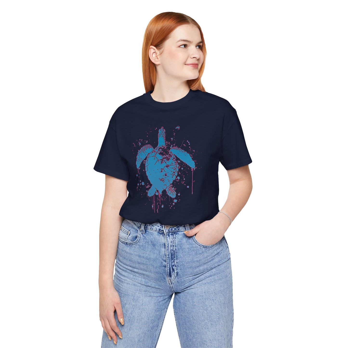 Blue Neon Sea Turtle T-Shirt — Ocean Beach Beachwear Tee