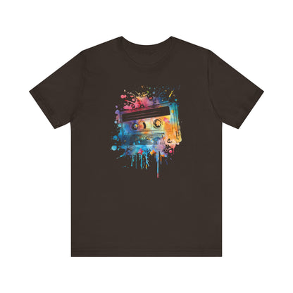 Retro Watercolor Cassette Tape T-Shirt — Vintage Music Tee