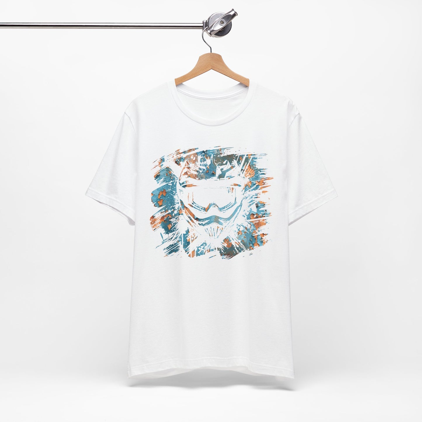 Motorcross Helmet T-Shirt — Distressed Brushstroke Animal Graphic Tee