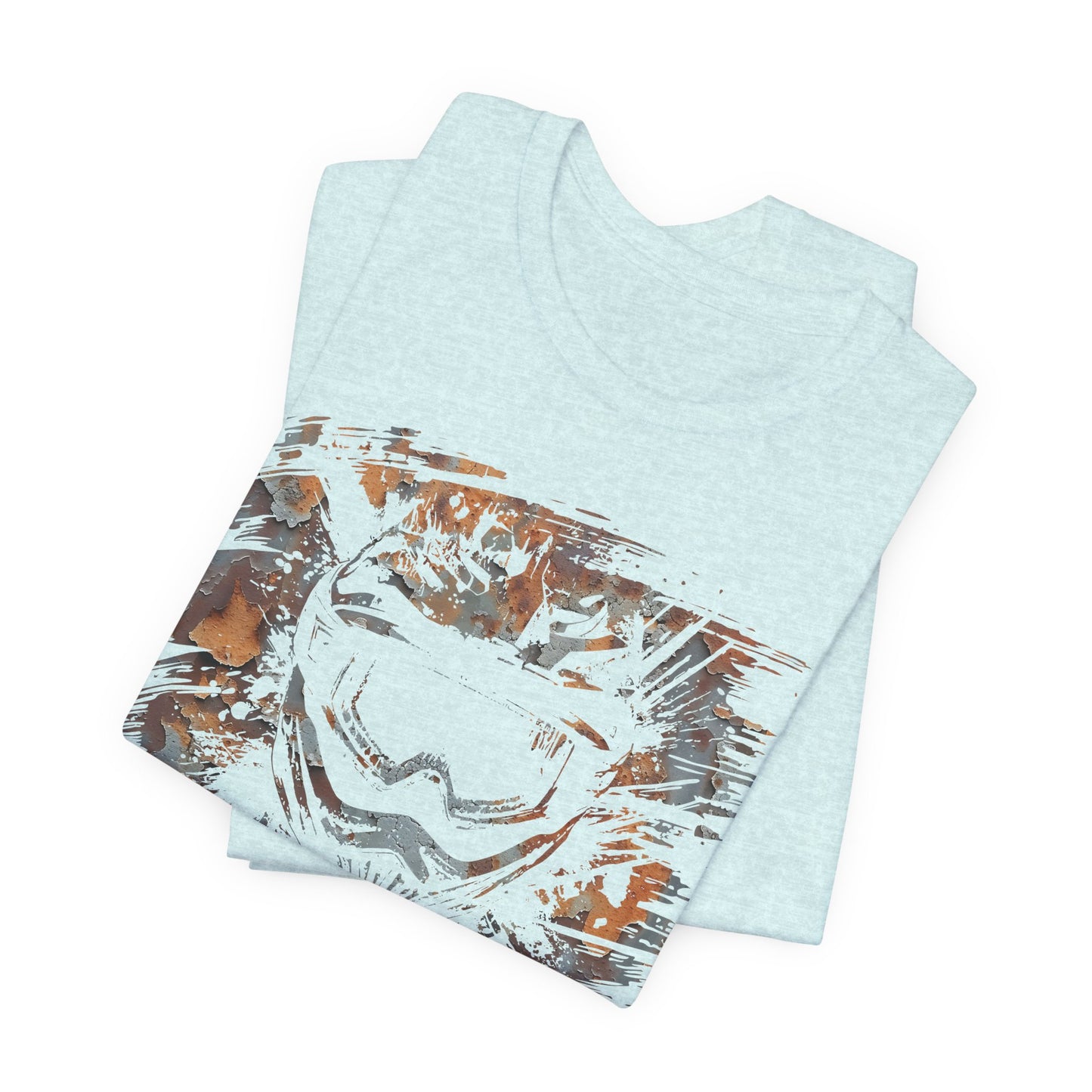 Motorcross Helmet T-Shirt — Distressed Brushstroke Animal Graphic Tee
