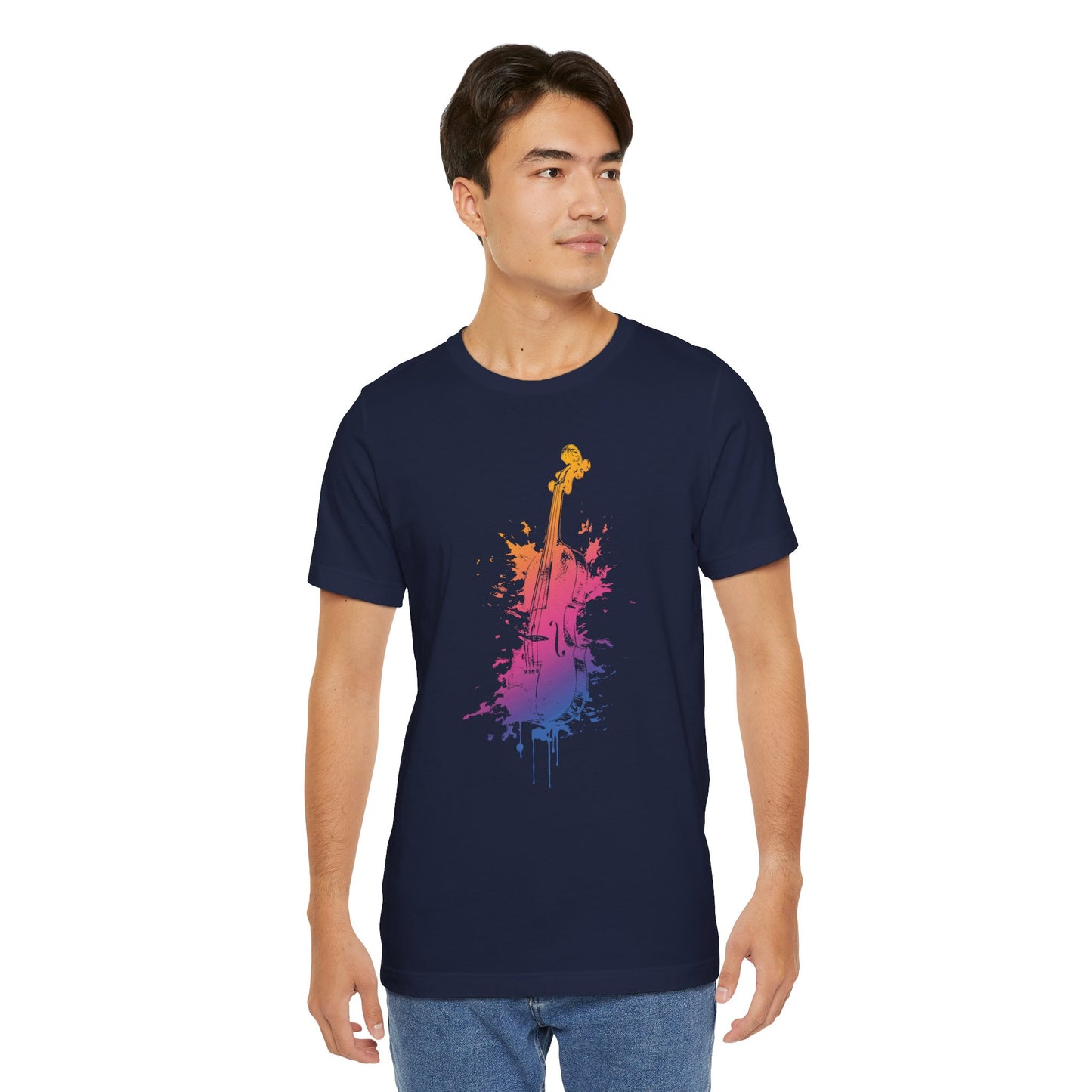 Colorful Violin Splash T-Shirt — Watercolor Musician Tee for Violinists & Music Lovers