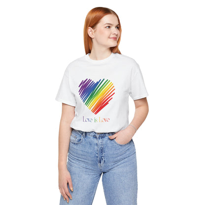 Rainbow Heart Tee — "Love is Love" Pride T-Shirt