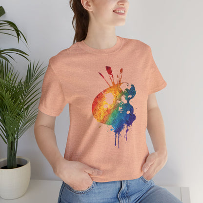Watercolor Paint Palette T-Shirt — Rainbow Artist Tee