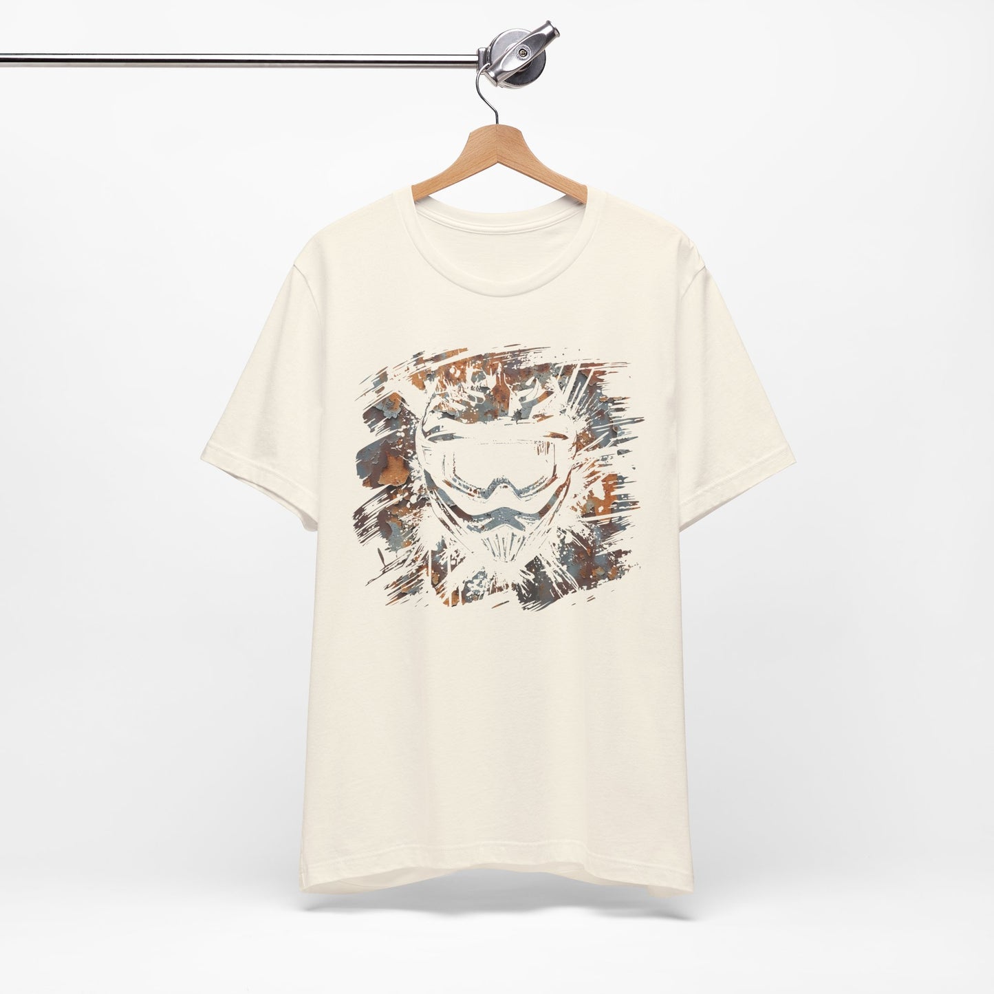 Motorcross Helmet T-Shirt — Distressed Brushstroke Animal Graphic Tee