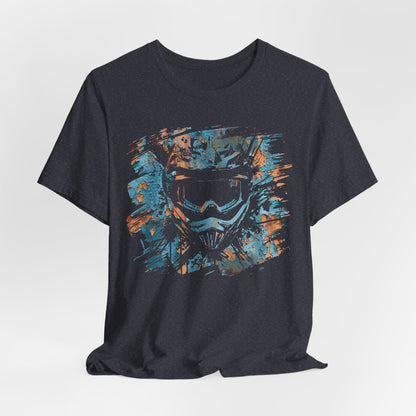 Motorcross Helmet T-Shirt — Distressed Brushstroke Animal Graphic Tee