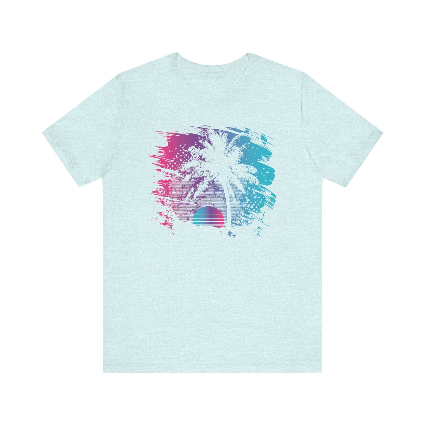Retro Palm Sunset Tee — Vintage Beach Palm Tree T-Shirt