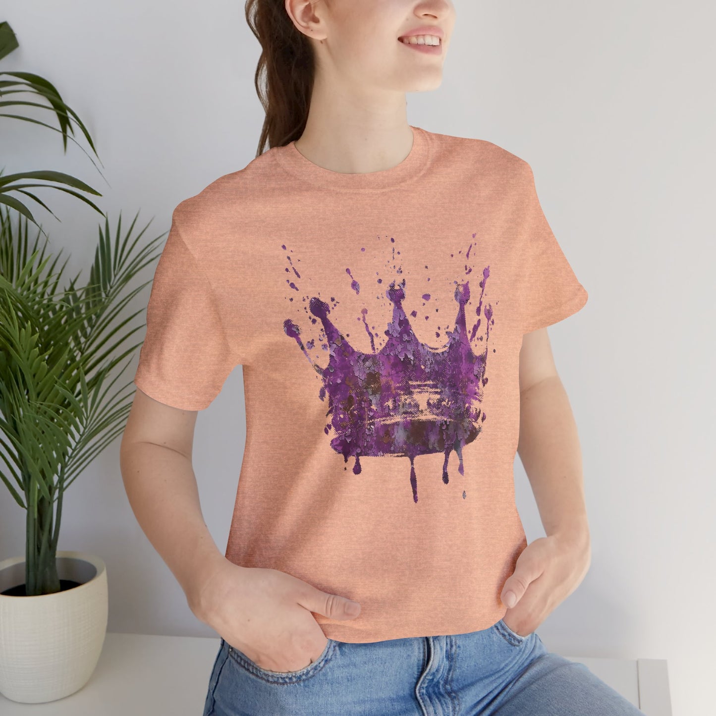 Weathered Kingdom T-Shirt — Watercolor Drip King Crown Graphic Tee