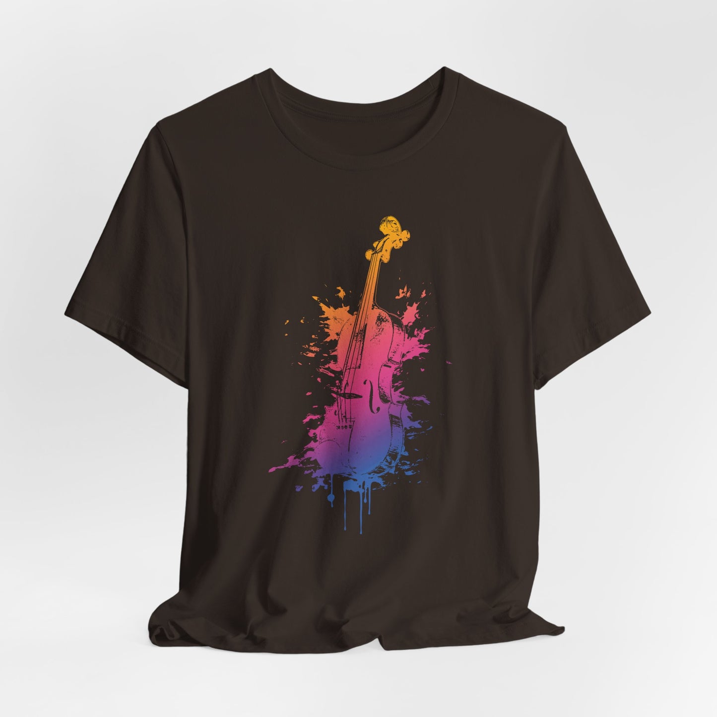 Colorful Violin Splash T-Shirt — Watercolor Musician Tee for Violinists & Music Lovers