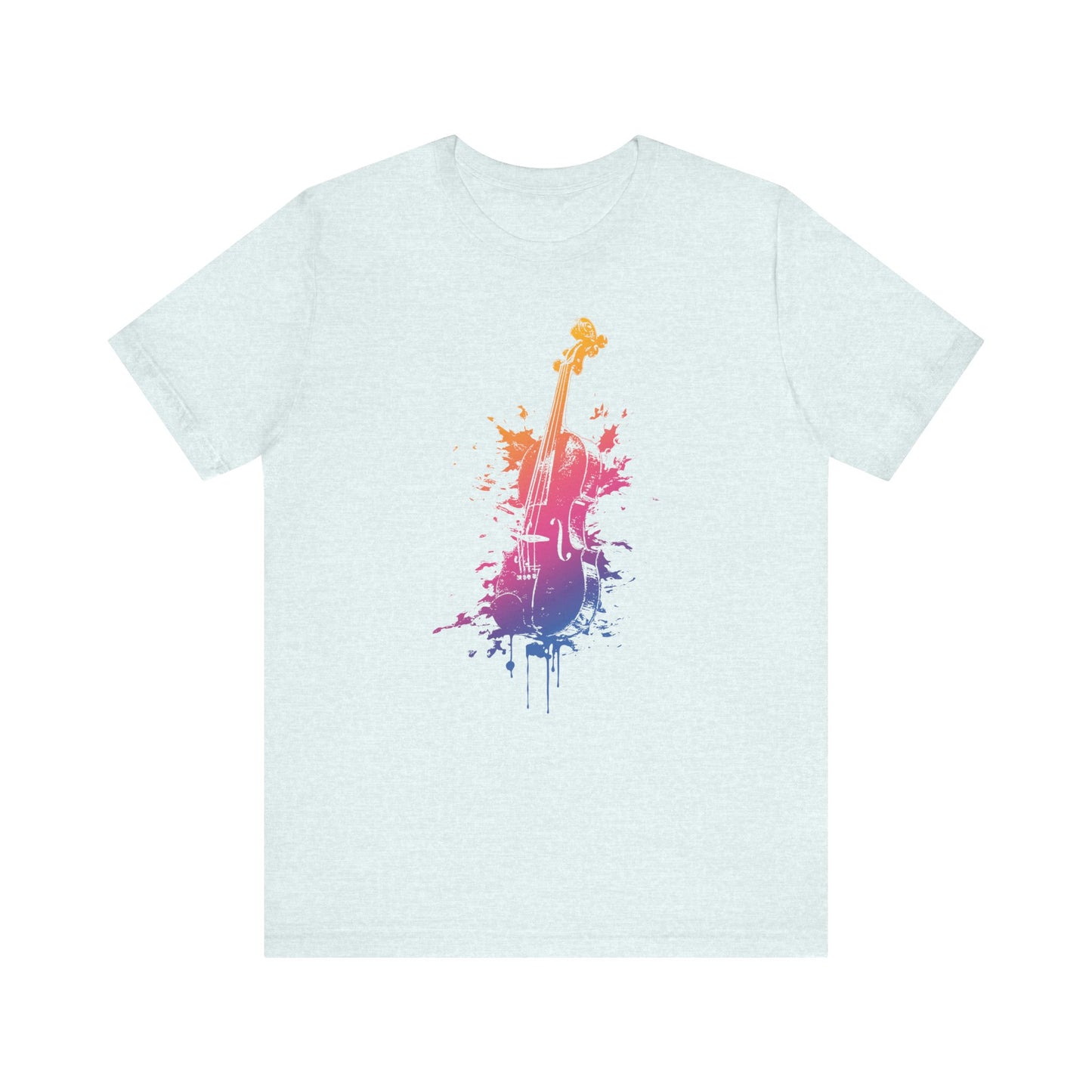 Colorful Violin Splash T-Shirt — Watercolor Musician Tee for Violinists & Music Lovers