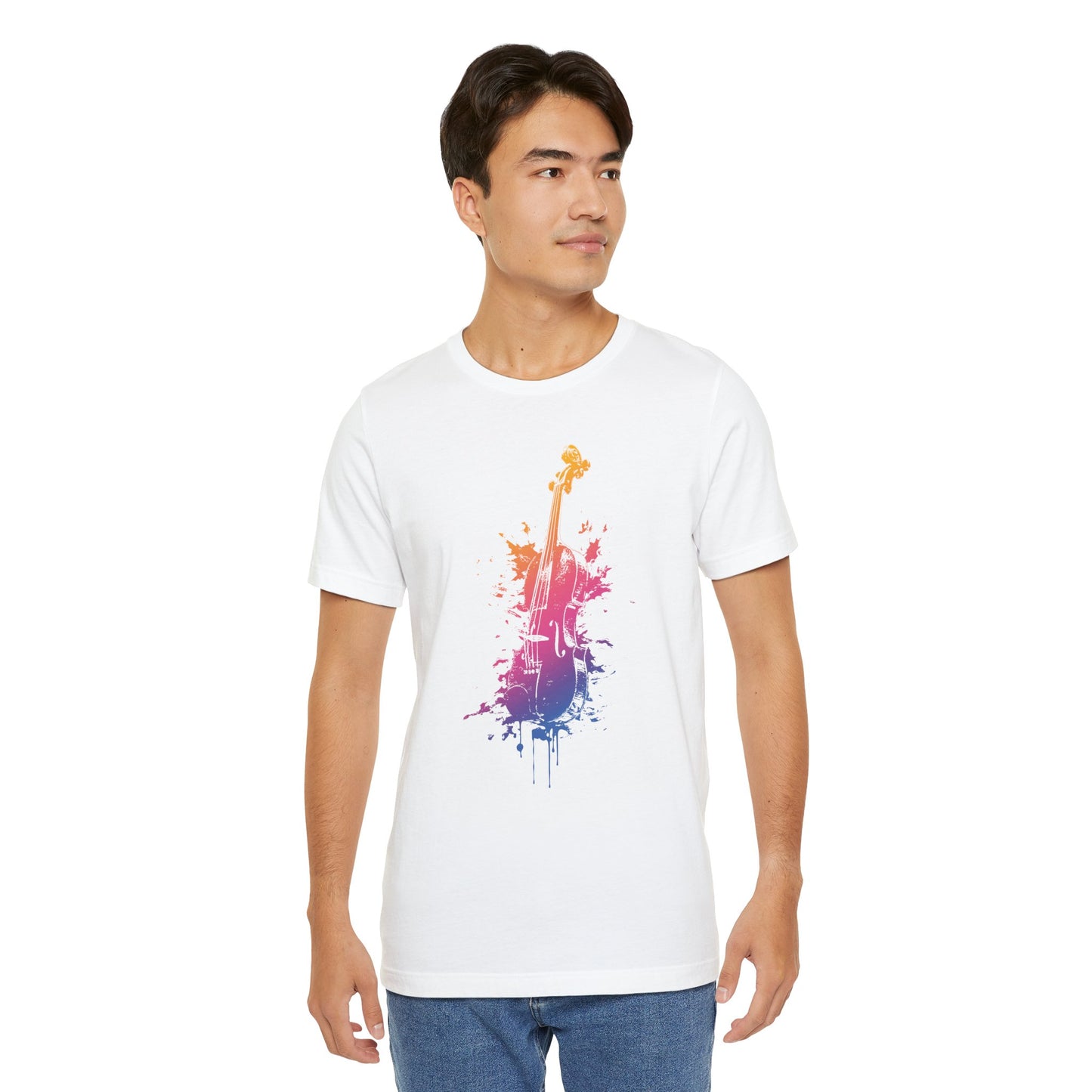 Colorful Violin Splash T-Shirt — Watercolor Musician Tee for Violinists & Music Lovers