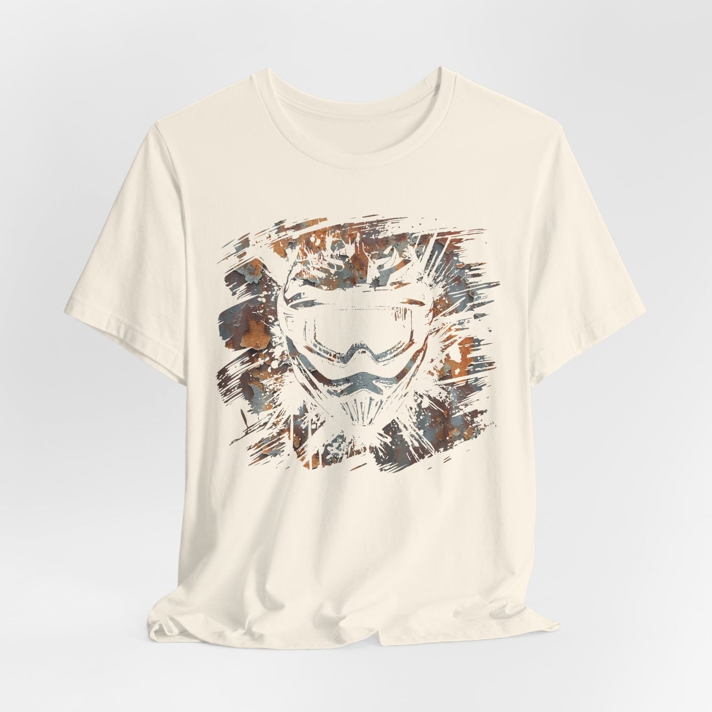 Motorcross Helmet T-Shirt — Distressed Brushstroke Animal Graphic Tee