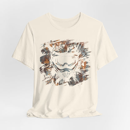 Motorcross Helmet T-Shirt — Distressed Brushstroke Animal Graphic Tee