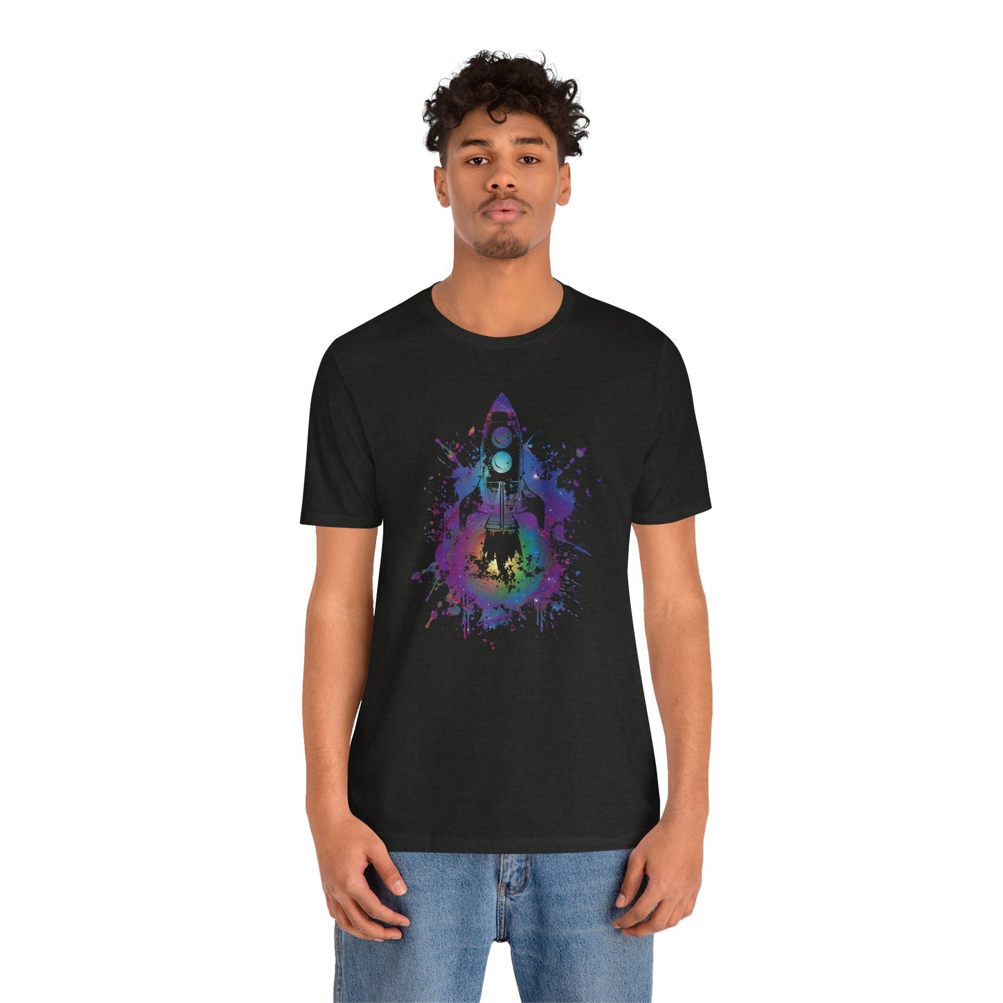 Rocket Ship T-Shirt — Colorful Space Launch Graphic Tee
