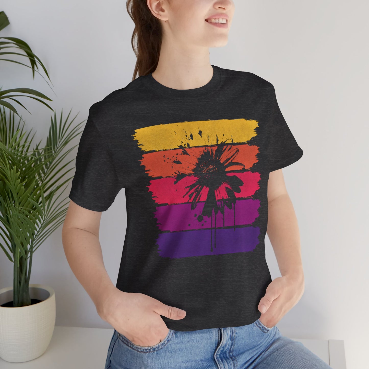 Paint-Splatter Daisy T-Shirt