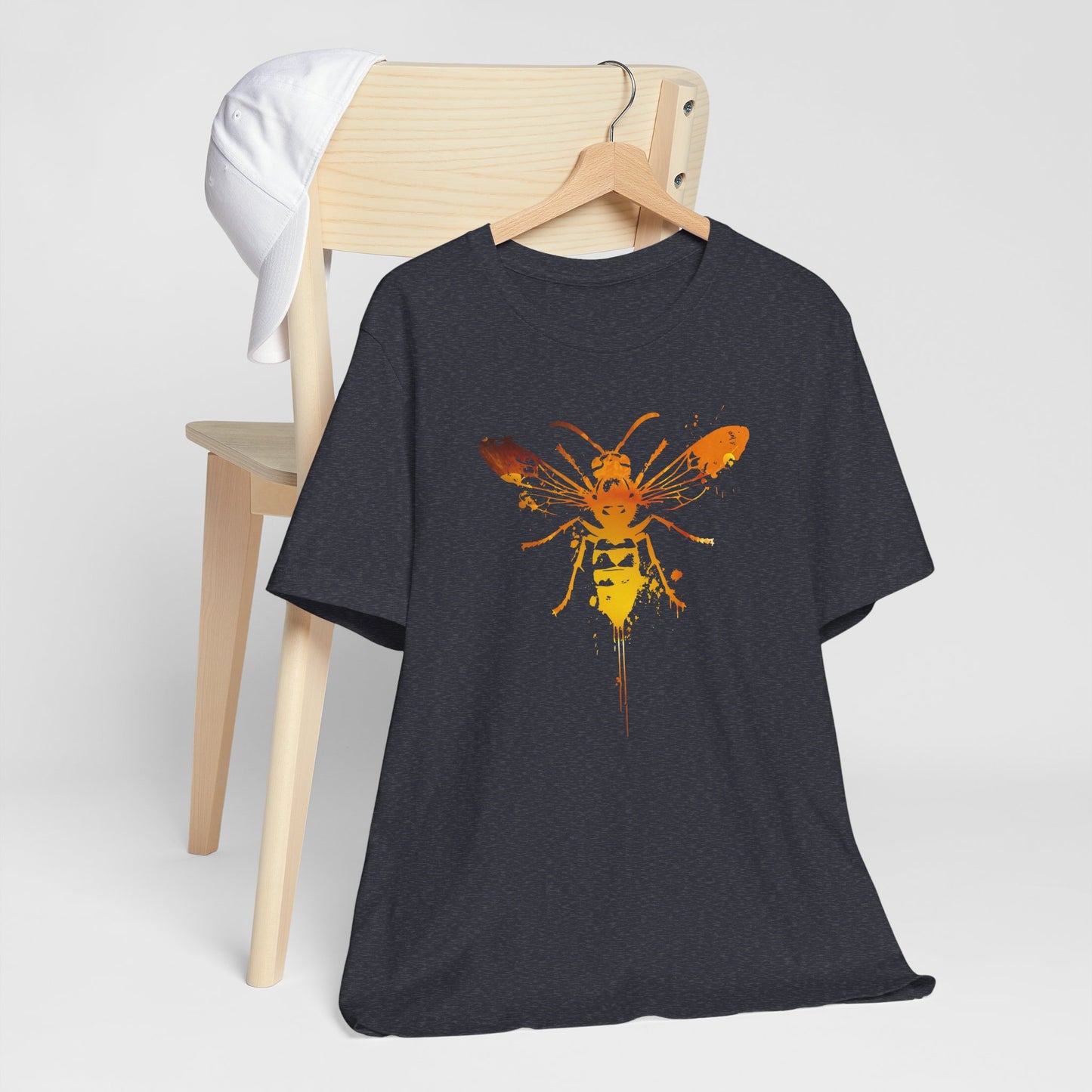 Sting Like a Bee Graphic Tee — Orange Watercolor Bee Shirt