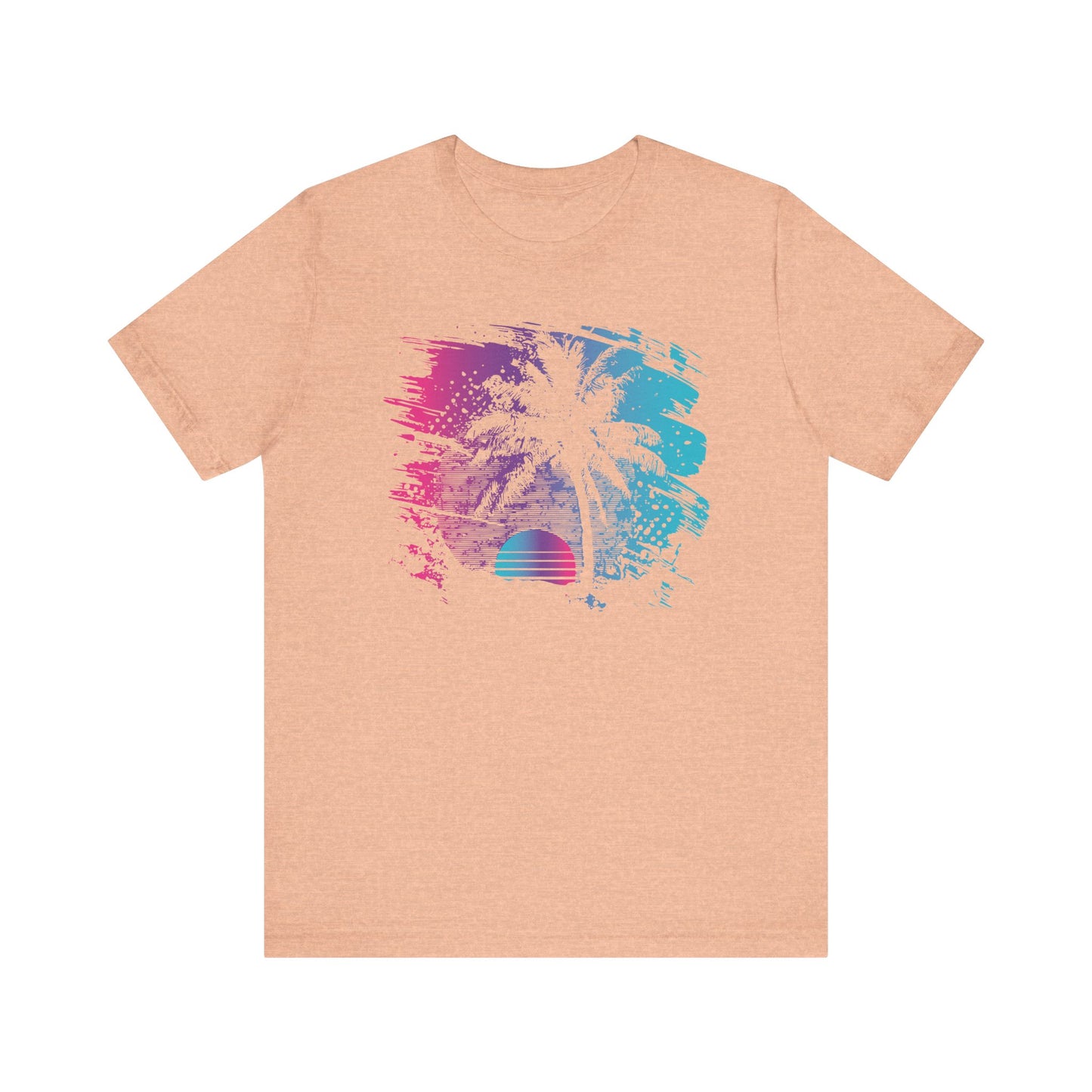 Retro Palm Sunset Tee — Vintage Beach Palm Tree T-Shirt