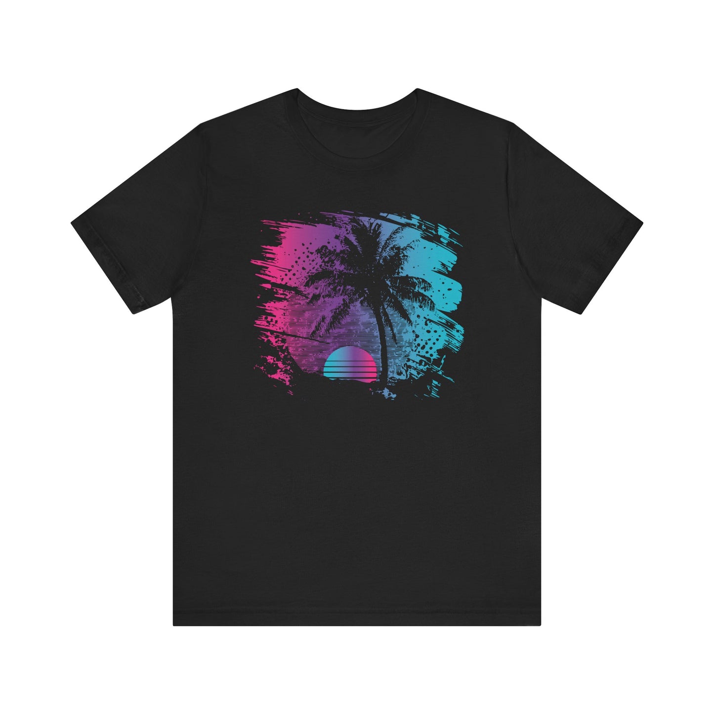 Retro Palm Sunset Tee — Vintage Beach Palm Tree T-Shirt