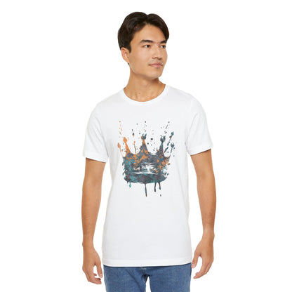 Weathered Kingdom T-Shirt — Watercolor Drip King Crown Graphic Tee
