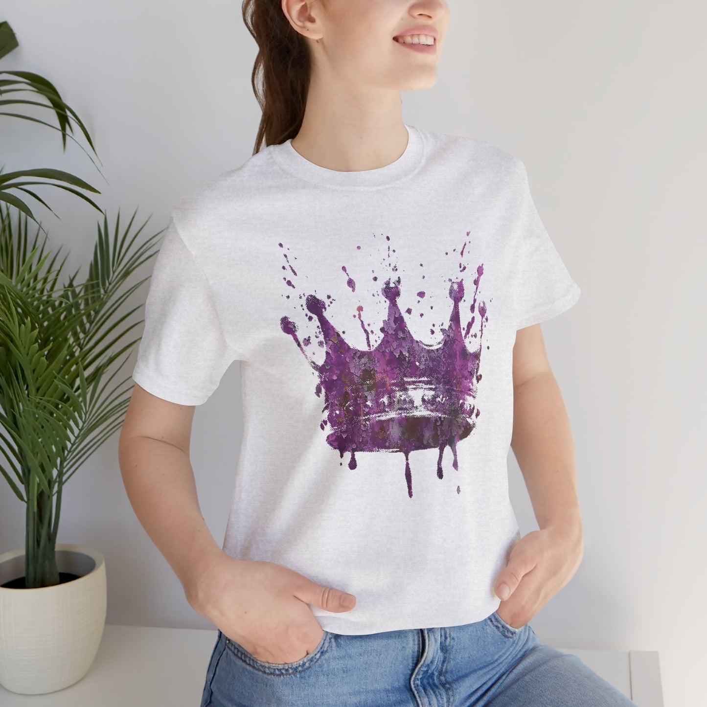 Weathered Kingdom T-Shirt — Watercolor Drip King Crown Graphic Tee