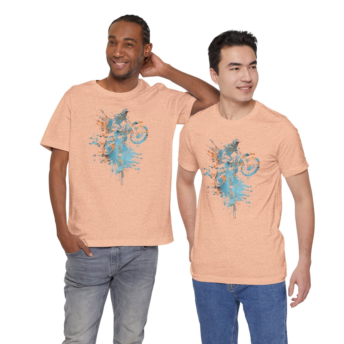 Motocross Splash Graphic Tee — Dirt Bike Rider Art T-Shirt
