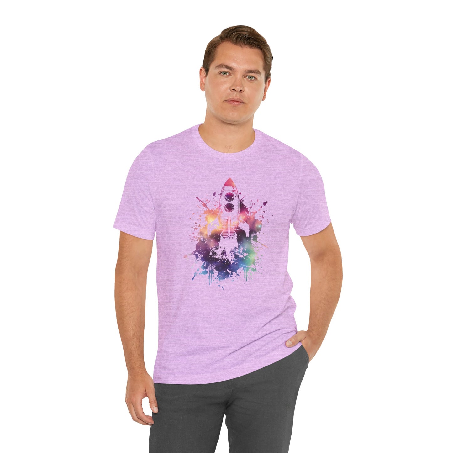 Rocket Ship T-Shirt — Colorful Space Launch Graphic Tee