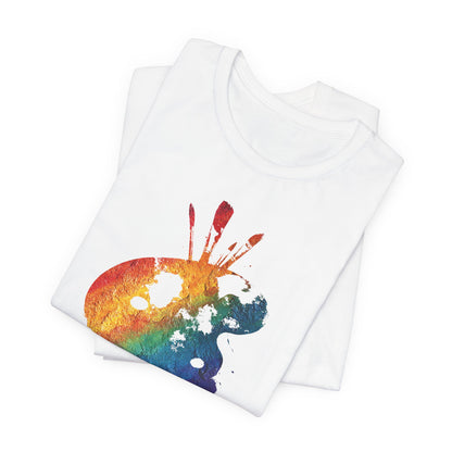 Watercolor Paint Palette T-Shirt — Rainbow Artist Tee