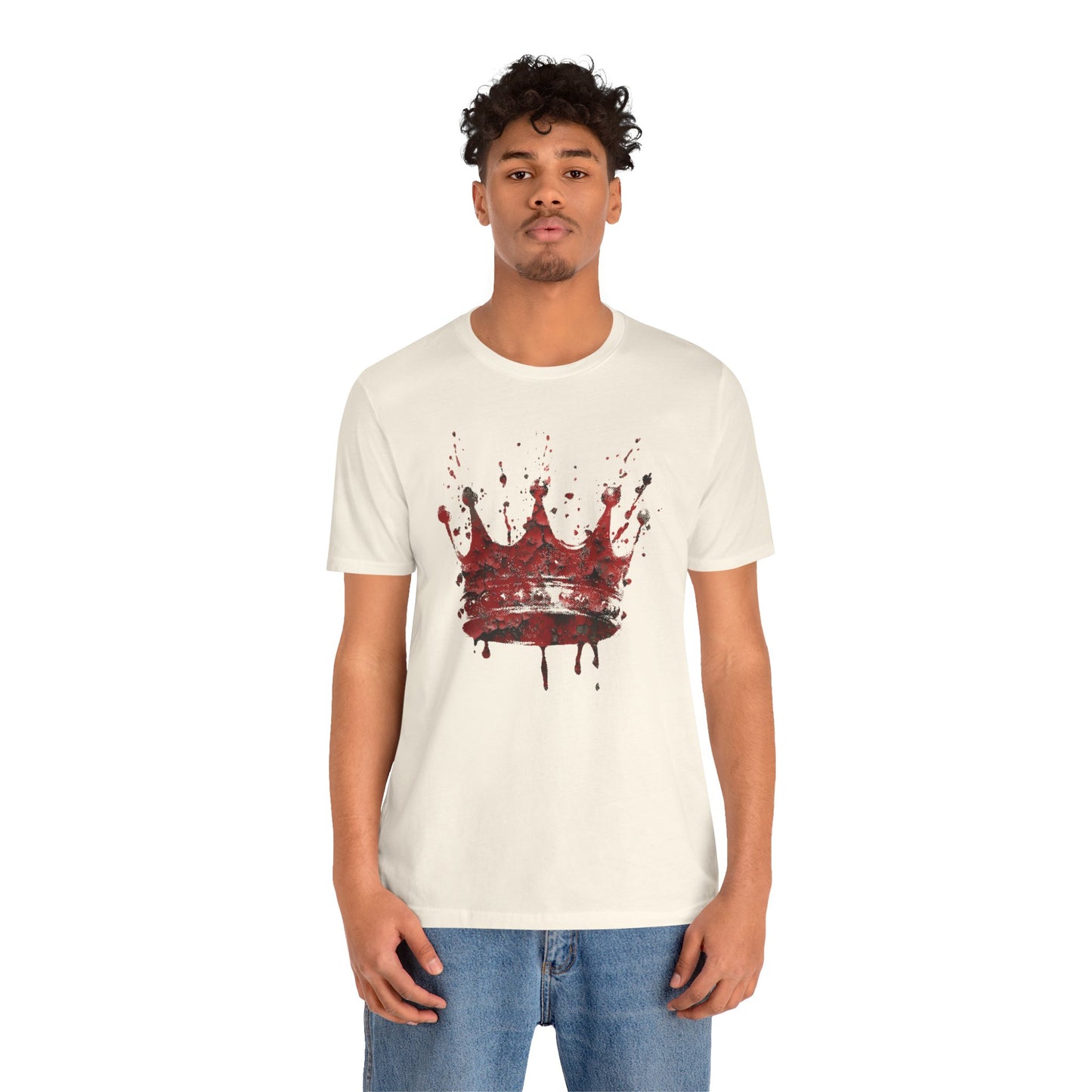 Weathered Kingdom T-Shirt — Watercolor Drip King Crown Graphic Tee