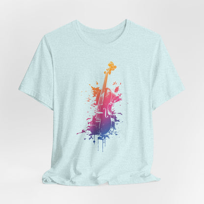 Colorful Violin Splash T-Shirt — Watercolor Musician Tee for Violinists & Music Lovers