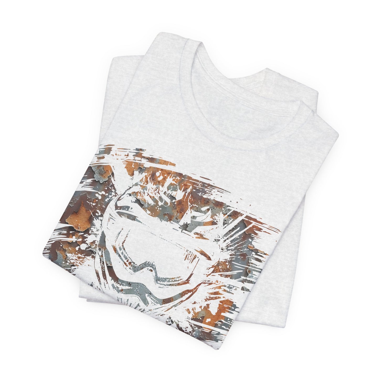 Motorcross Helmet T-Shirt — Distressed Brushstroke Animal Graphic Tee