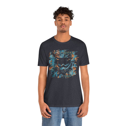 Motorcross Helmet T-Shirt — Distressed Brushstroke Animal Graphic Tee