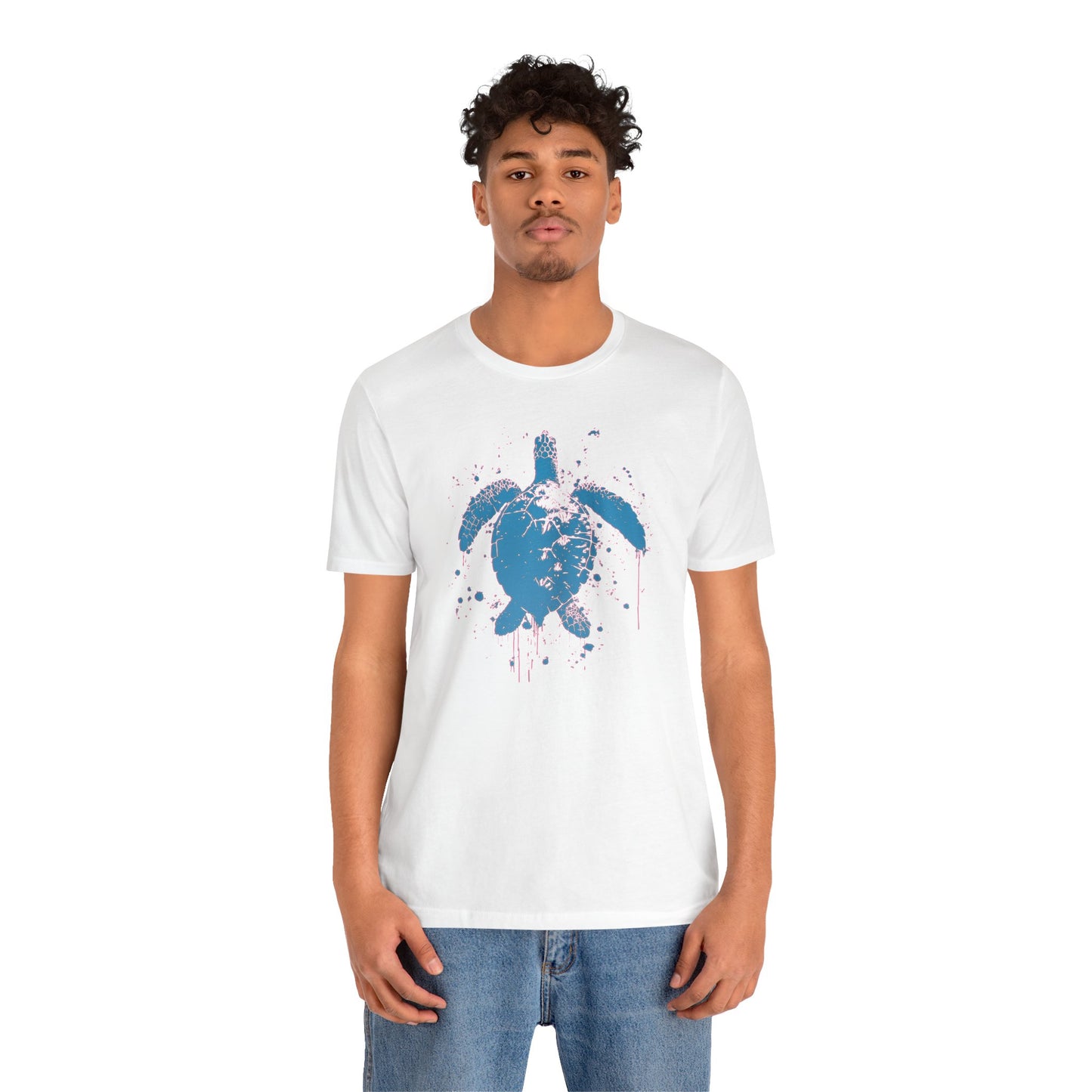 Blue Neon Sea Turtle T-Shirt — Ocean Beach Beachwear Tee