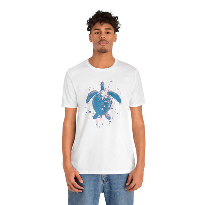 Blue Neon Sea Turtle T-Shirt — Ocean Beach Beachwear Tee