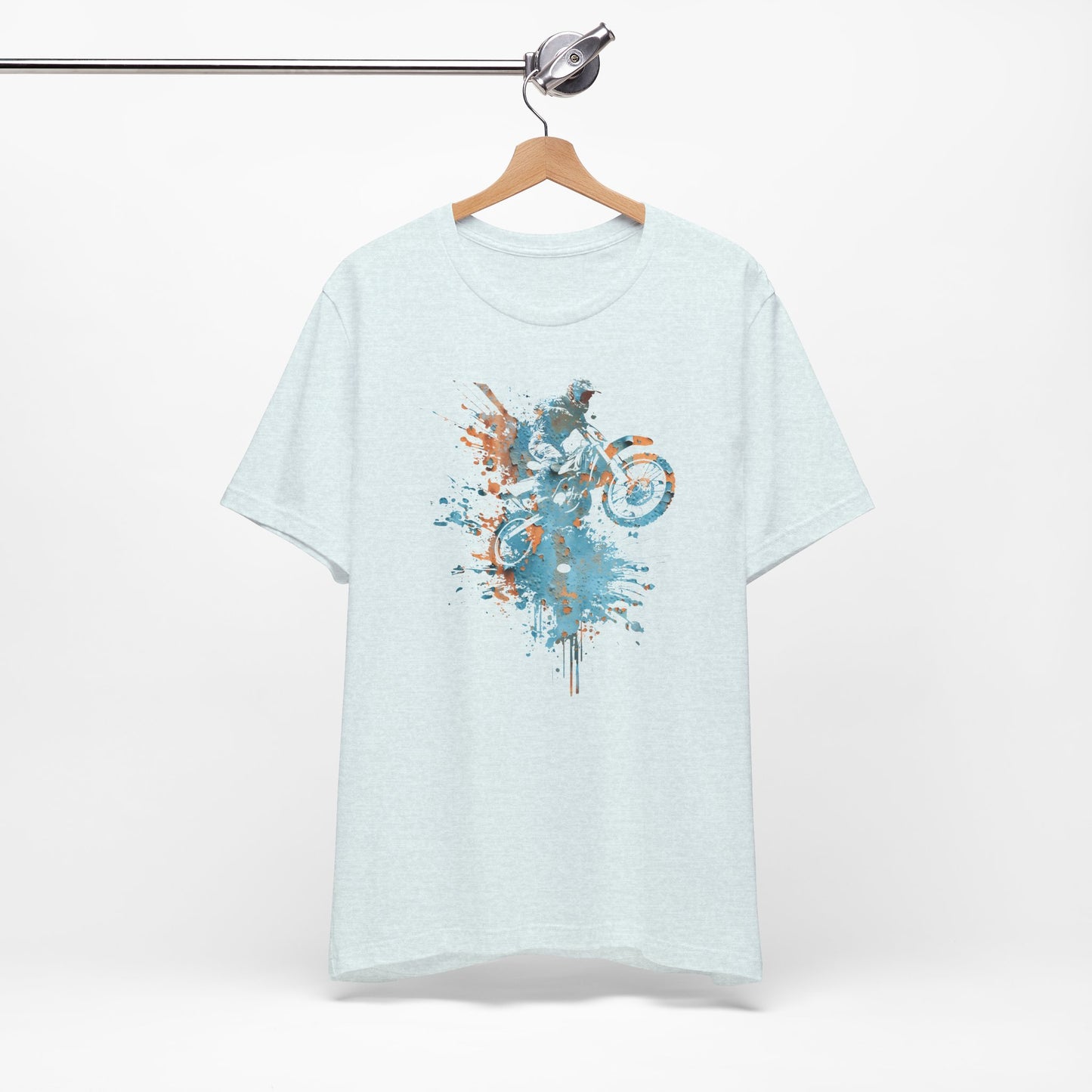 Motocross Splash Graphic Tee — Dirt Bike Rider Art T-Shirt