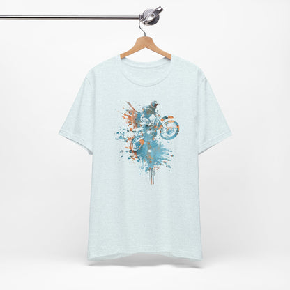 Motocross Splash Graphic Tee — Dirt Bike Rider Art T-Shirt