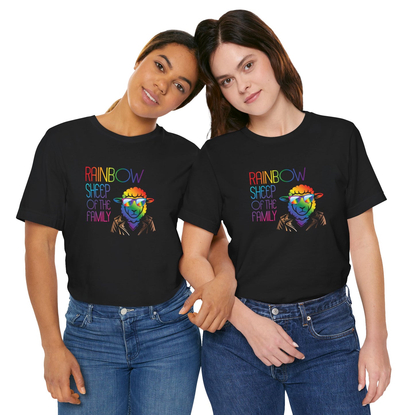 Rainbow Sheep of the Family T-Shirt — Colorful Pride Graphic Tee