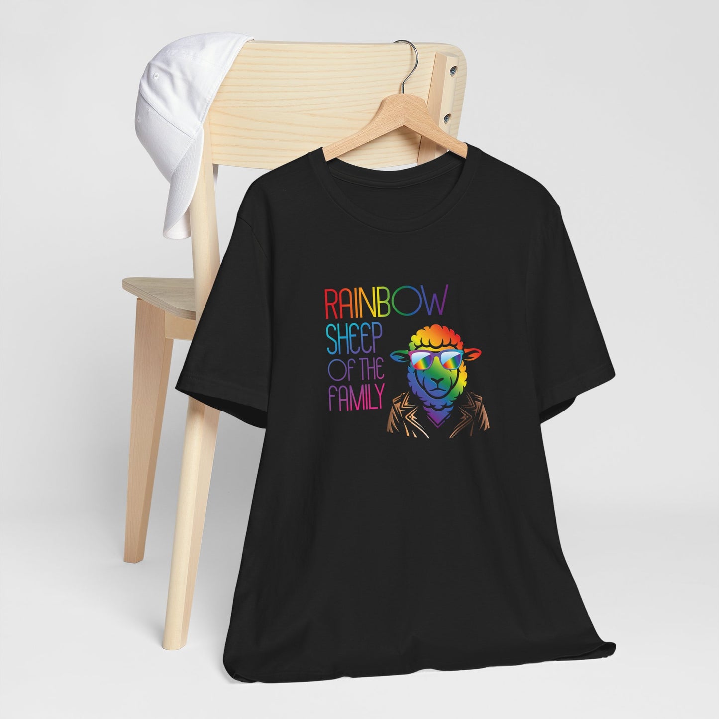 Rainbow Sheep of the Family T-Shirt — Colorful Pride Graphic Tee