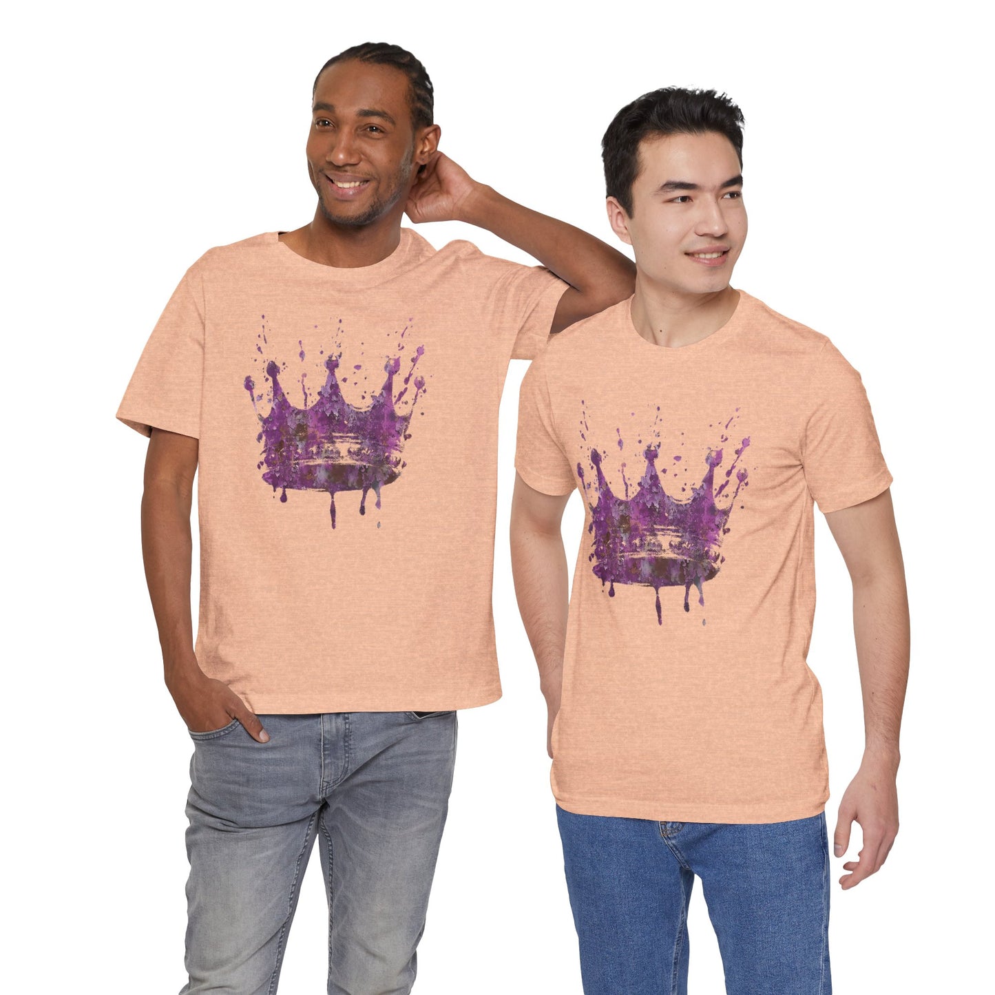 Weathered Kingdom T-Shirt — Watercolor Drip King Crown Graphic Tee
